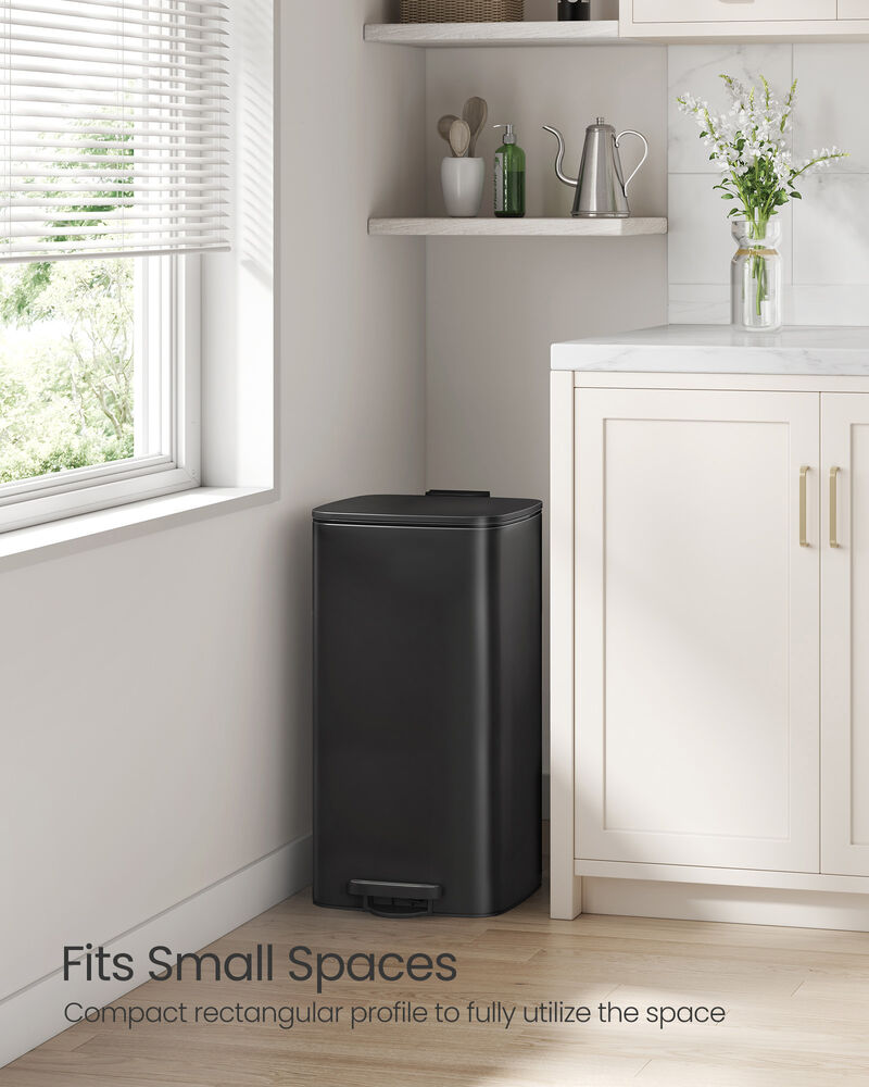 Stainless Steel Trash Can 8-Gallon (30 L) with Inner Bucket image number 1