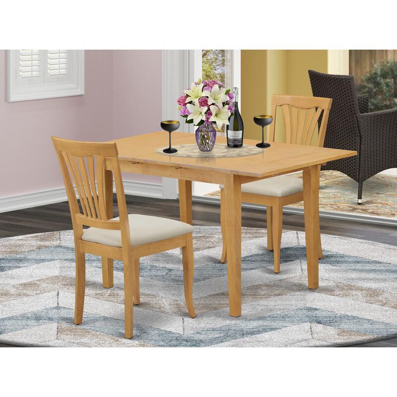3 PcSmall Kitchen Table set - Kitchen Table and 2 Dining Chairs