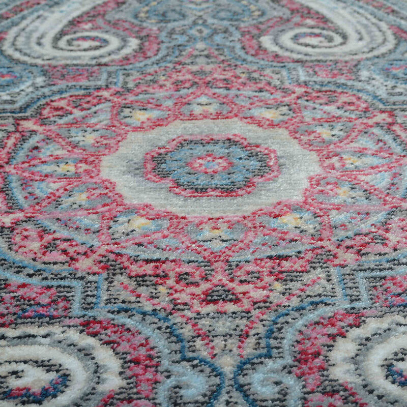 RUGSOTIC CARPETS MACHINE MADE POLYESTER AREA RUGS  - Rectangle Shape, Classic Oriental Traditional  Design, Low Pile Machine Made Area Rugs (M00106) image number 3