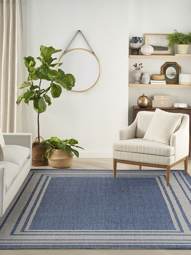 Horizon Indoor/Outdoor HOZ03 Denim 9' x 12' Rug