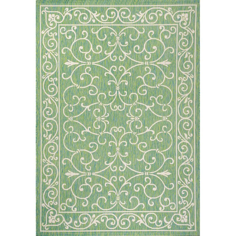 Charleston Vintage Filigree Textured Weave Indoor/Outdoor Area Rug