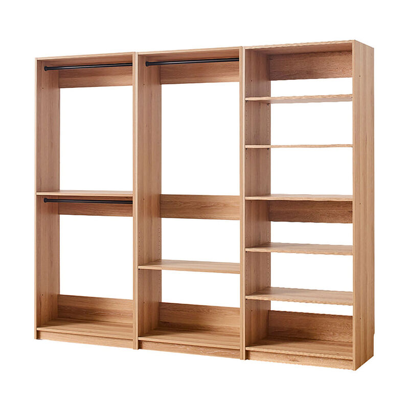 Prosper Oak Freestanding Walk in Wood Closet System