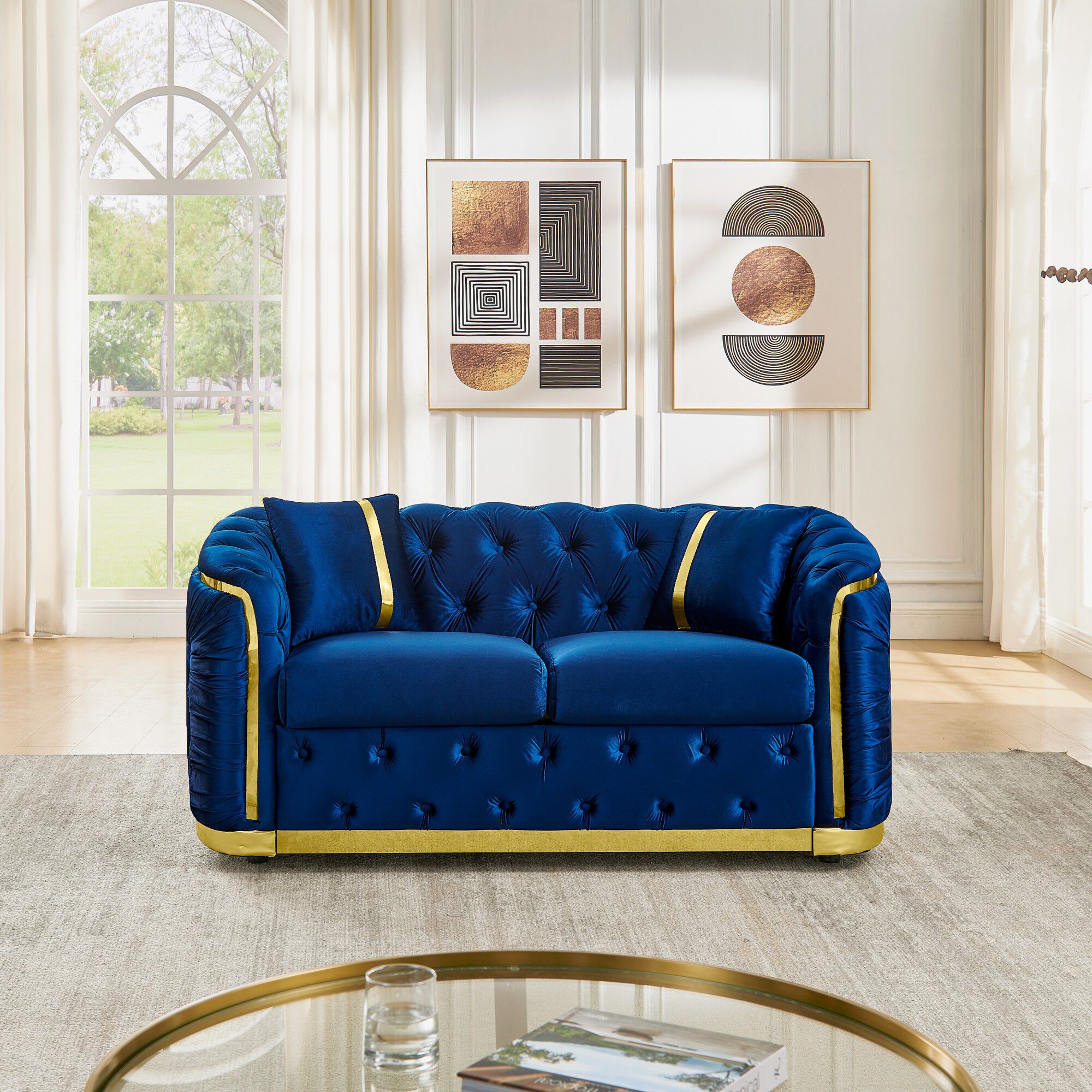 Blue Velvet Sofa | Mathis Home