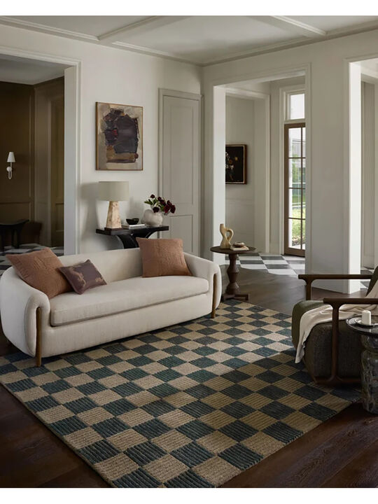 Madi MDX04 Taupe/Navy 5' x 7'6" Rug by Brigette Romanek x Loloi