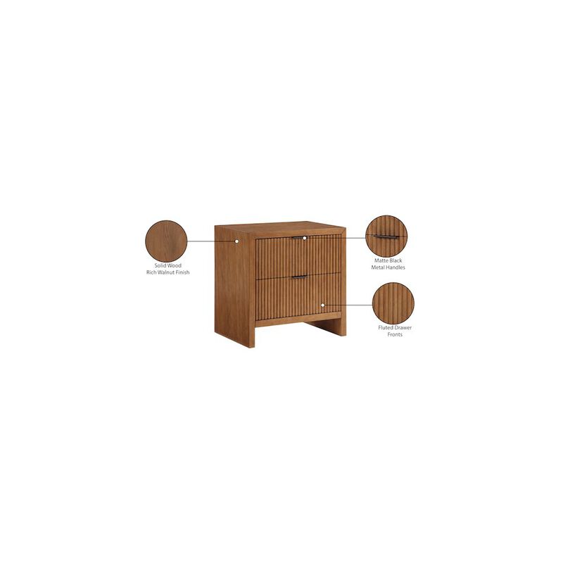 Meridian Furniture Fairfax Walnut Night Stand