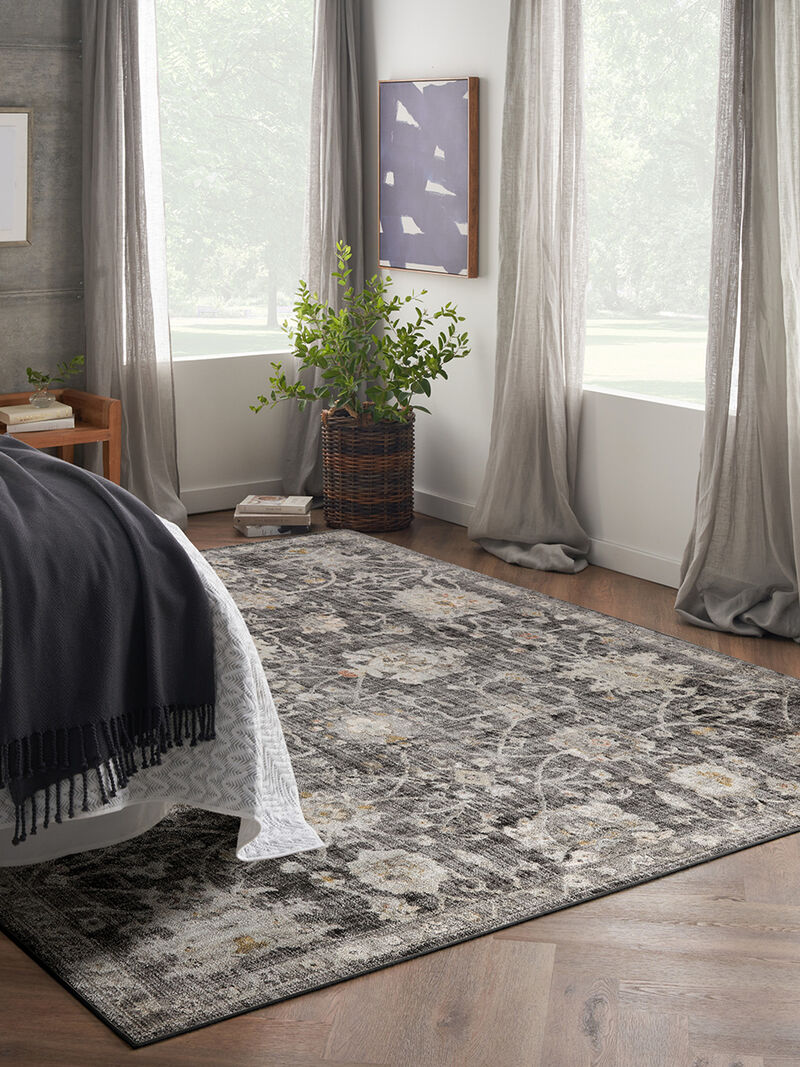 Oushak Home OUS01 Charcoal 9' x 12' Rug