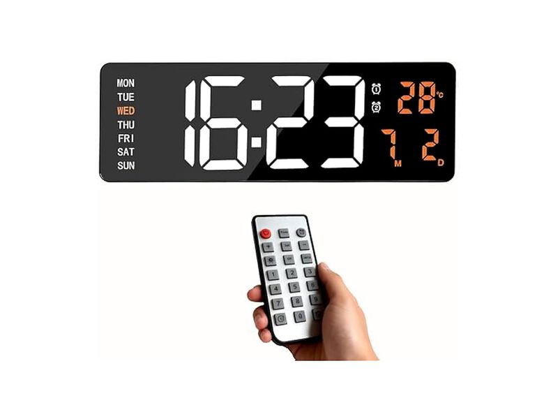 Digital Count Down Timer Remote Alarm Wall Clock 16 Inch Living Room Decor image number 0