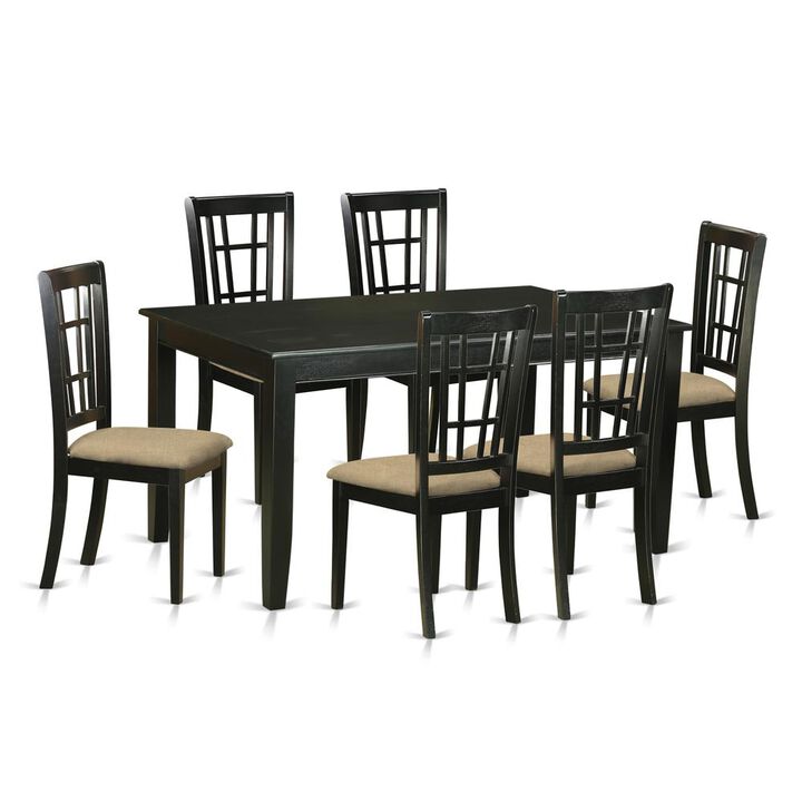 7 Pc Dining room set -Kitchen Table and 6 Dining Chairs