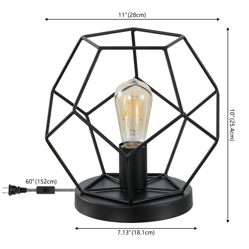 James Mid Century Glam Geometric LED Table Lamp