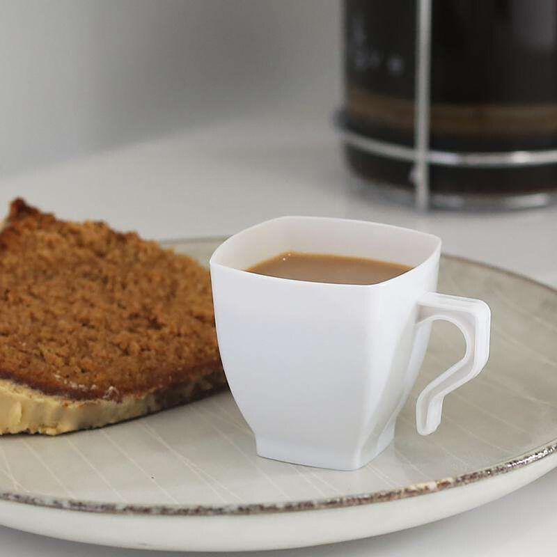 8 oz. White Square Plastic Coffee Mugs (192 Mugs) image number 8