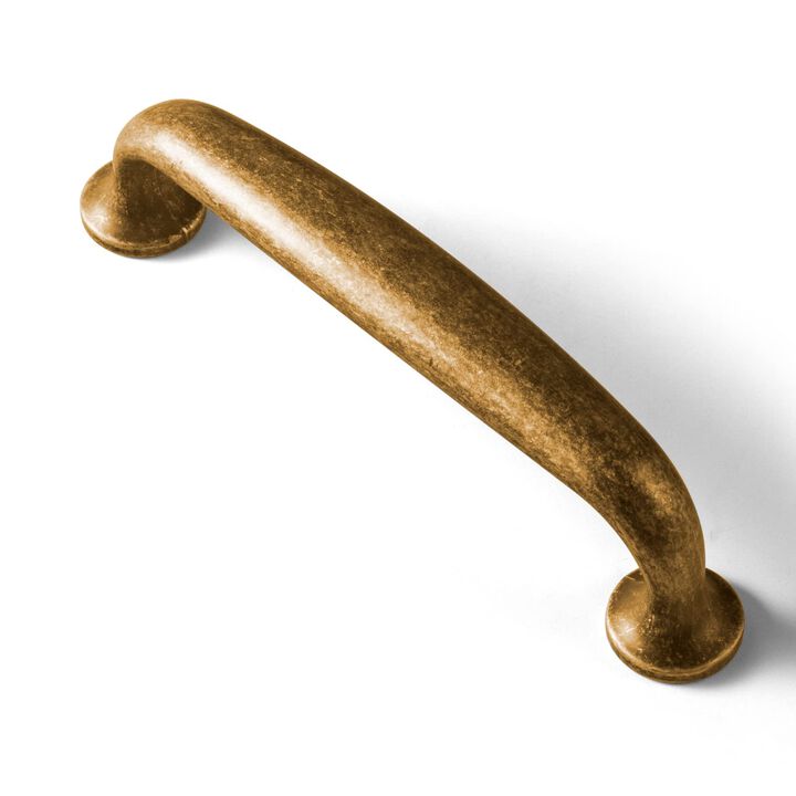 goo-Ki 6 Pack Antique Brass cabinet Handles, 5 Hole center Antique Bronze Drawer Pulls, Zinc Alloy Solid Retro Brass Bar Pull Fu