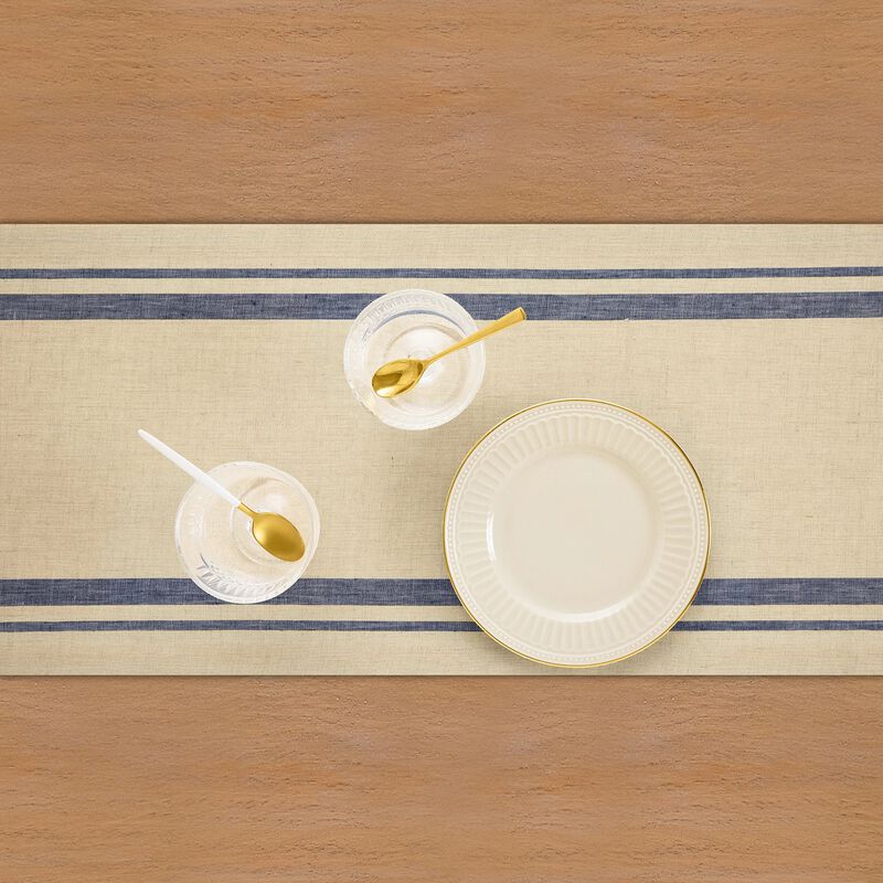 Linen Table Runner - French Stripe image number 2