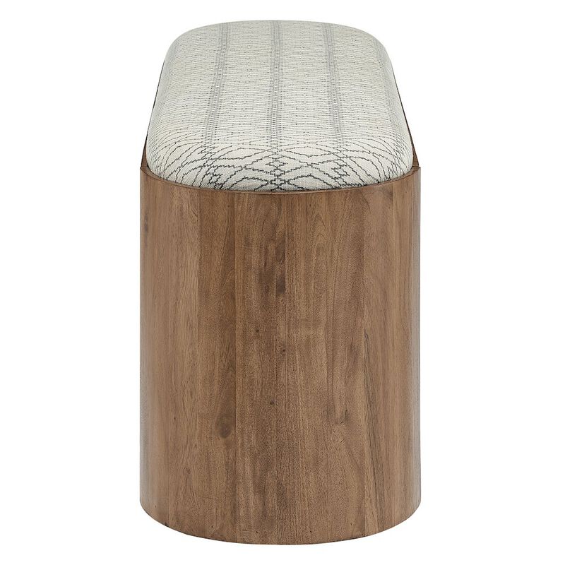 Ashby 45" Geometric Upholstered Bench image number 3