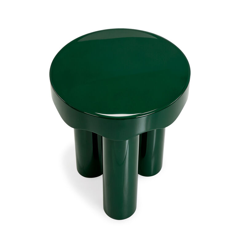 Casper Burgundy High Gloss Nesting Side Table Set image number 4