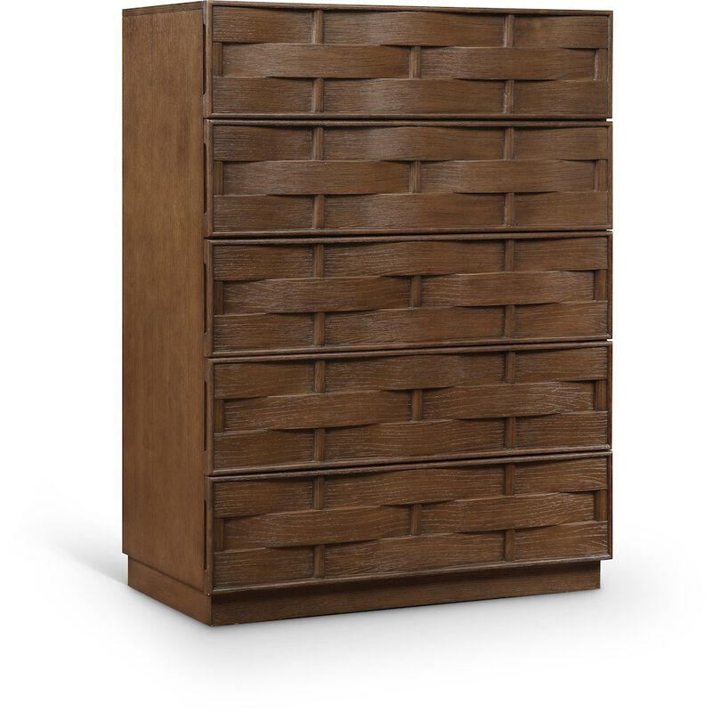 Meridian Furniture Weave Brown Chest