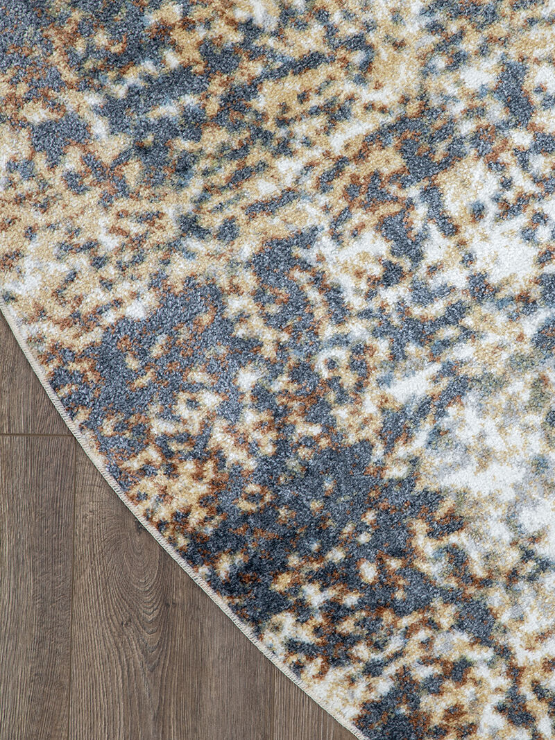 Astra Machine Washable ASW07 Multicolor 5'3" Round Rug