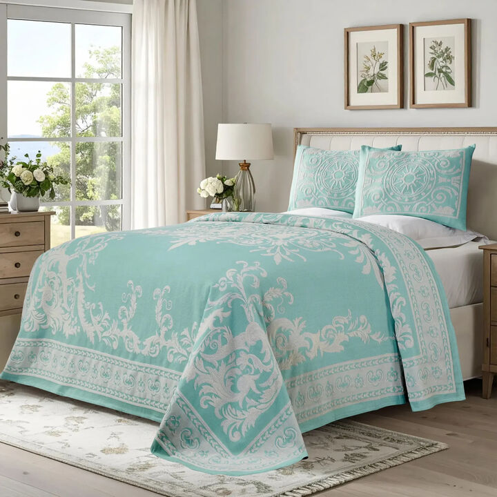 Soft Lightweight Cotton Blend Bedspread Sets with Matching Shams