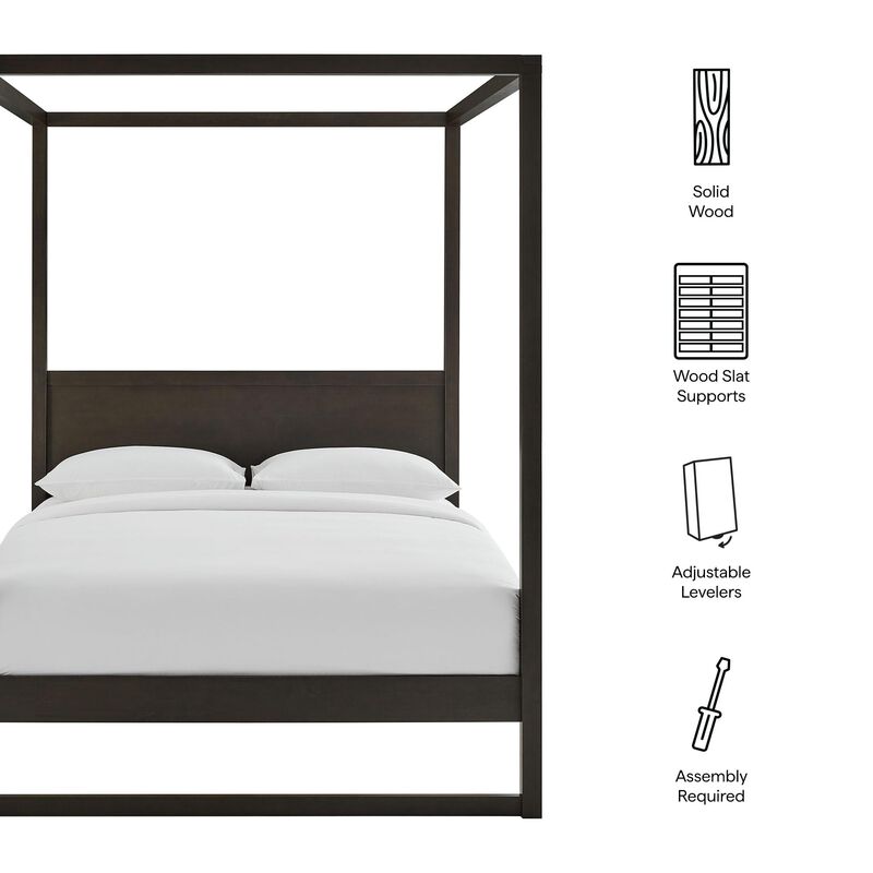 Modway Alva King Wood Canopy Platform Bed image number 3
