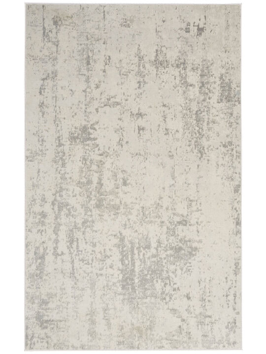Quarry QUA01 Cream/Gray 3'9" x 5'9" Rug