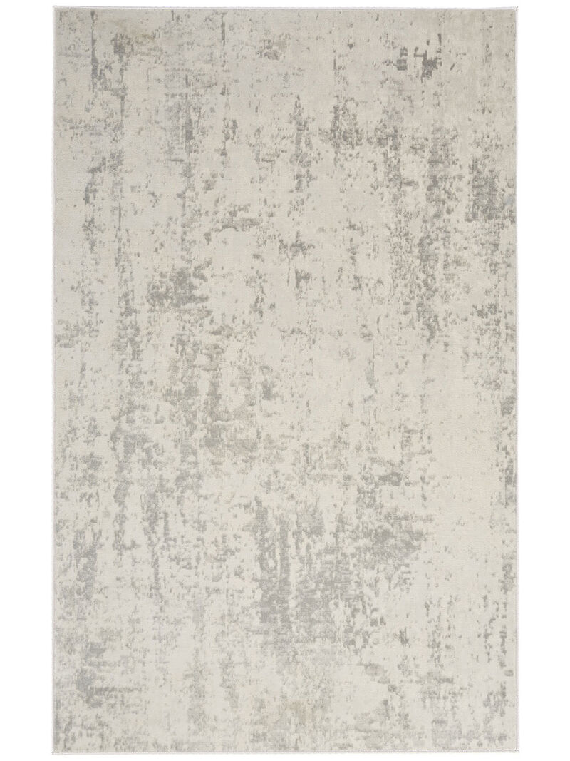 Quarry QUA01 Cream/Gray 3'9" x 5'9" Rug
