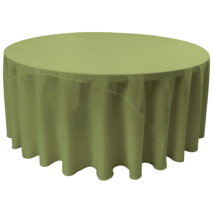 Polyester Poplin Round Tablecloth 132 Inch for Banquet and Dining Tables