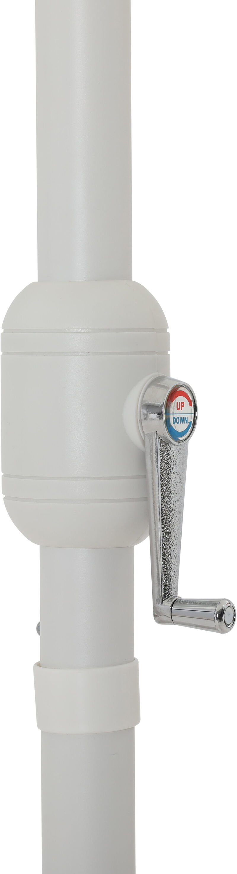 Meridian Furniture Fiji Grey Fabric / Matte Black Aluminum Patio Umbrella with Base Sets