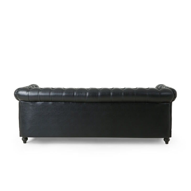 Merax Mirod Comfy 3-Seat Sofa with Wooden Legs, Retro Style for Living Room and Study Sofa image number 3