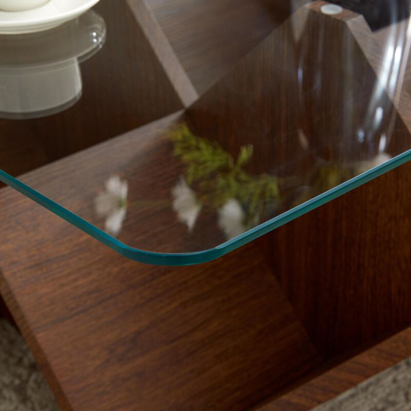 Molcul Tempered Glass & MDF Coffee Table image number 5