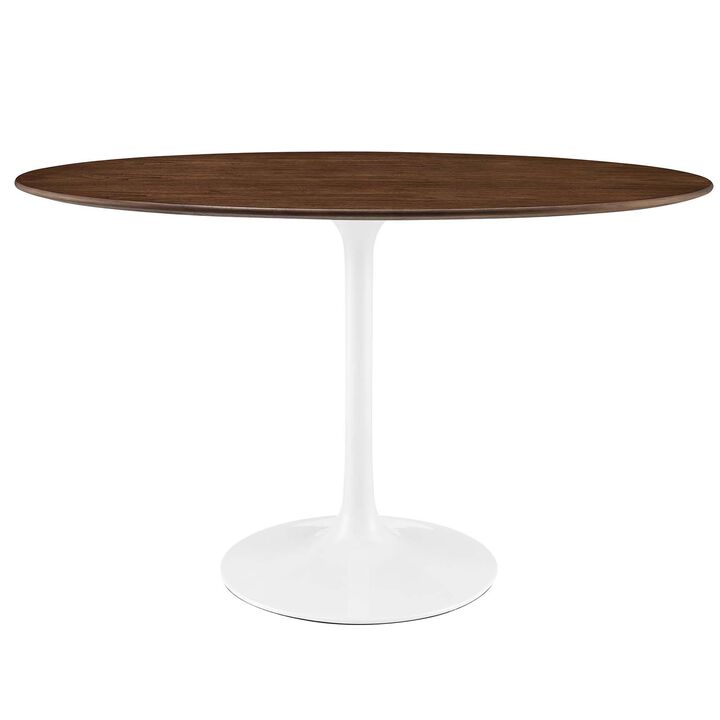 Modway - Lippa 48" Oval Wood Grain Dining Table Walnut