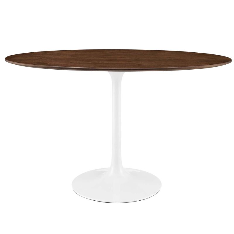 Modway - Lippa 48" Oval Wood Grain Dining Table Walnut
