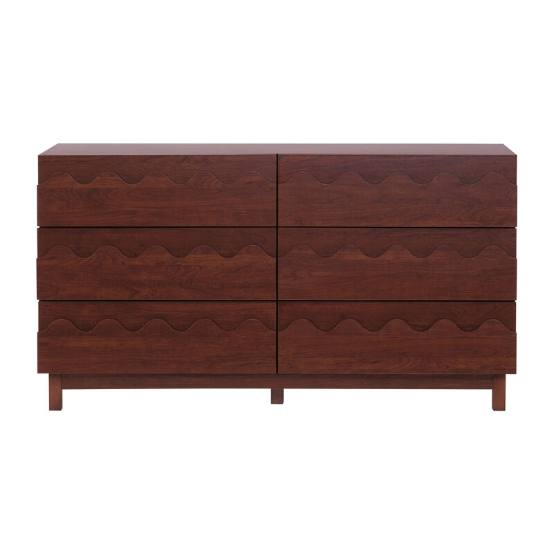 60" W Modern 6-Drawer Storage Dresser Chest image number 0