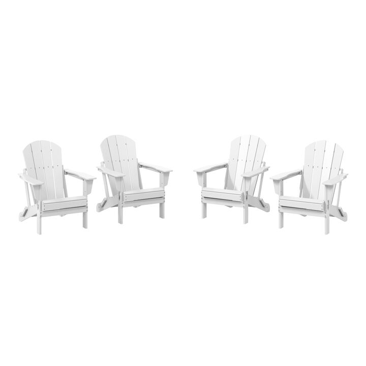WestinTrends Westintrends 4-Piece set outdoor folding Poly Adirondack chair