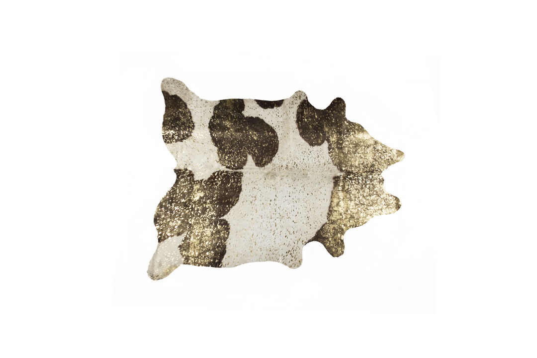 HomeRoots Cowhide Hand Knotted Area Rug