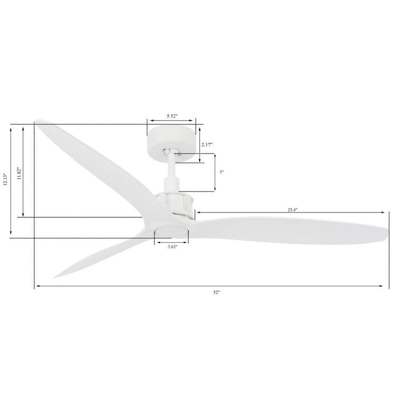 Lucci Air Viceroy 52" DC Ceiling Fan with Remote, Quiet High Airflow Ceiling Fan image number 8