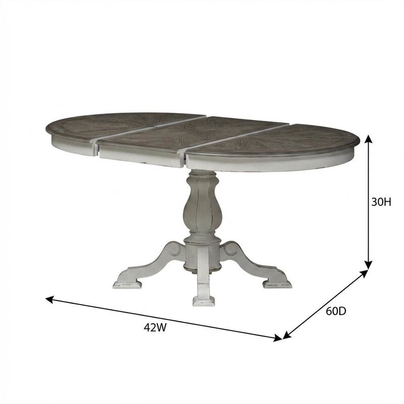 Liberty Furniture White, Pedestal Table, Pedestal Base, Quality Build image number 6