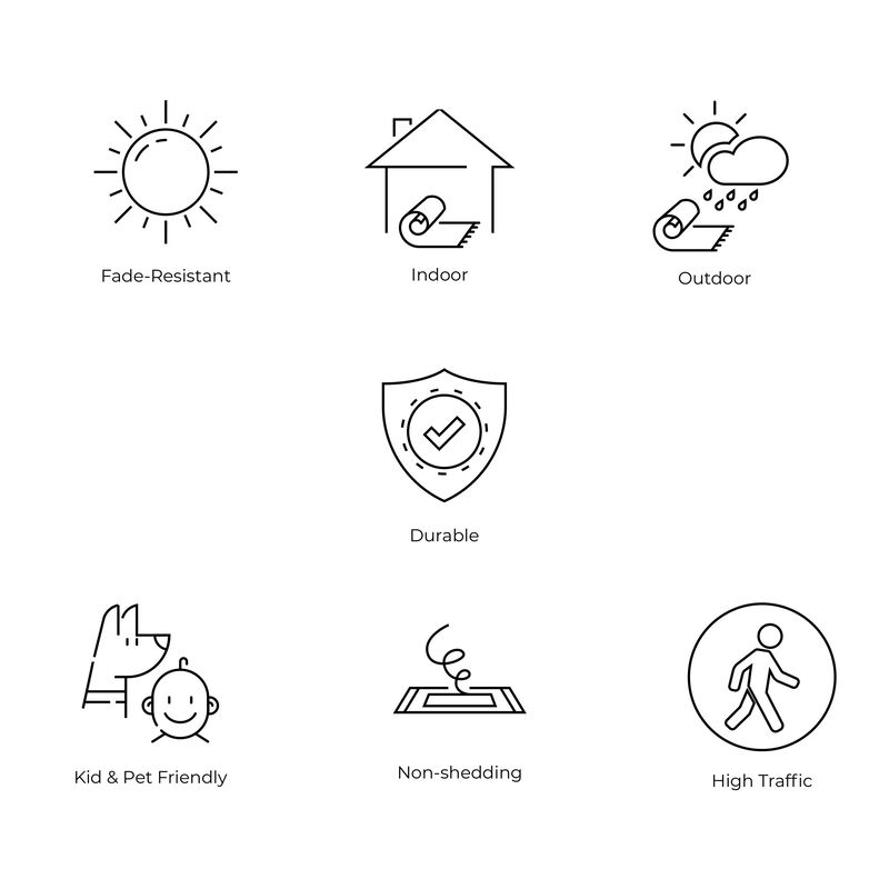 Rayna Modern Geometric Organic Shapes Indoor/Outdoor Area Rug