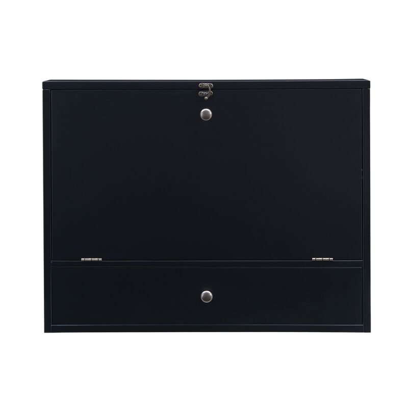 Southern Enterprises Wall Mount Laptop Desk - Universal Style - Black
