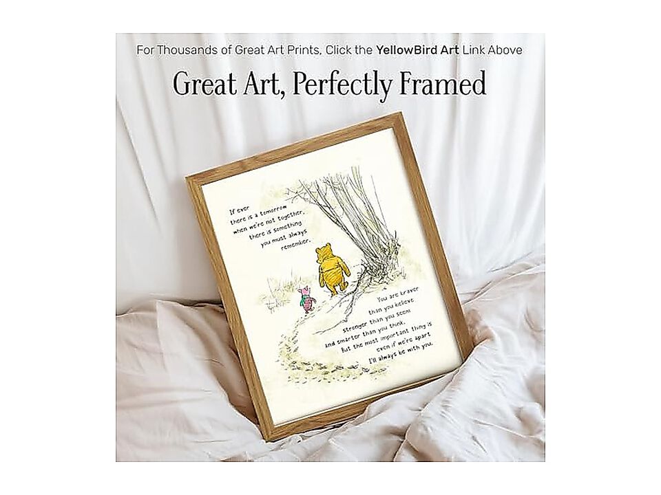 Winnie Wall Art Framed Pooh Kids Decor Boys Little Girls Bedroom Baby Nursery