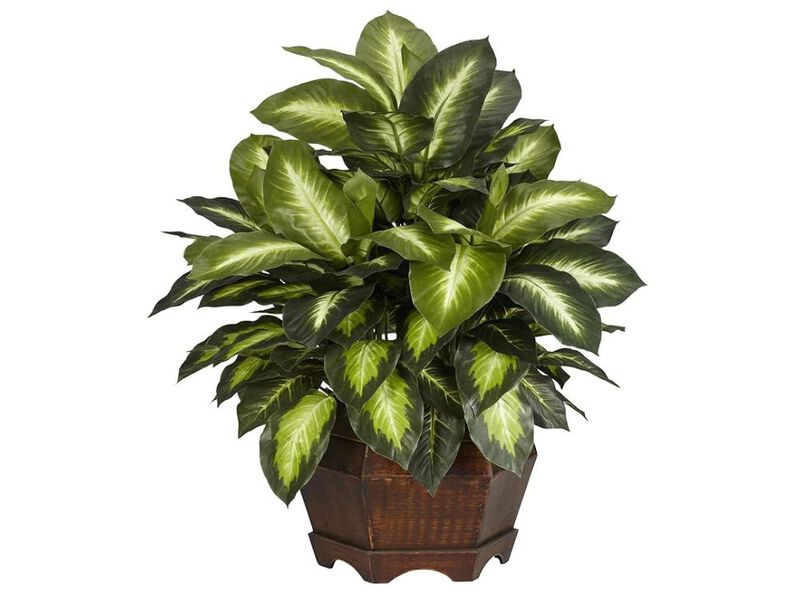 Artificial Greenery Plants Home Decor 24in Dieffenbachia Silk image number 0