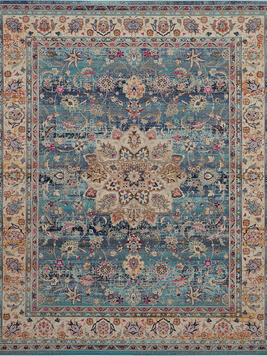 Vintage Kashan VKA01 Blue 7'10" x 9'10" Rug