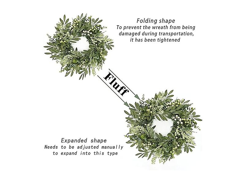 Green Eucalyptus Wreaths Front Door Spring Summer Wreath Leaves Olives Mixed image number 2