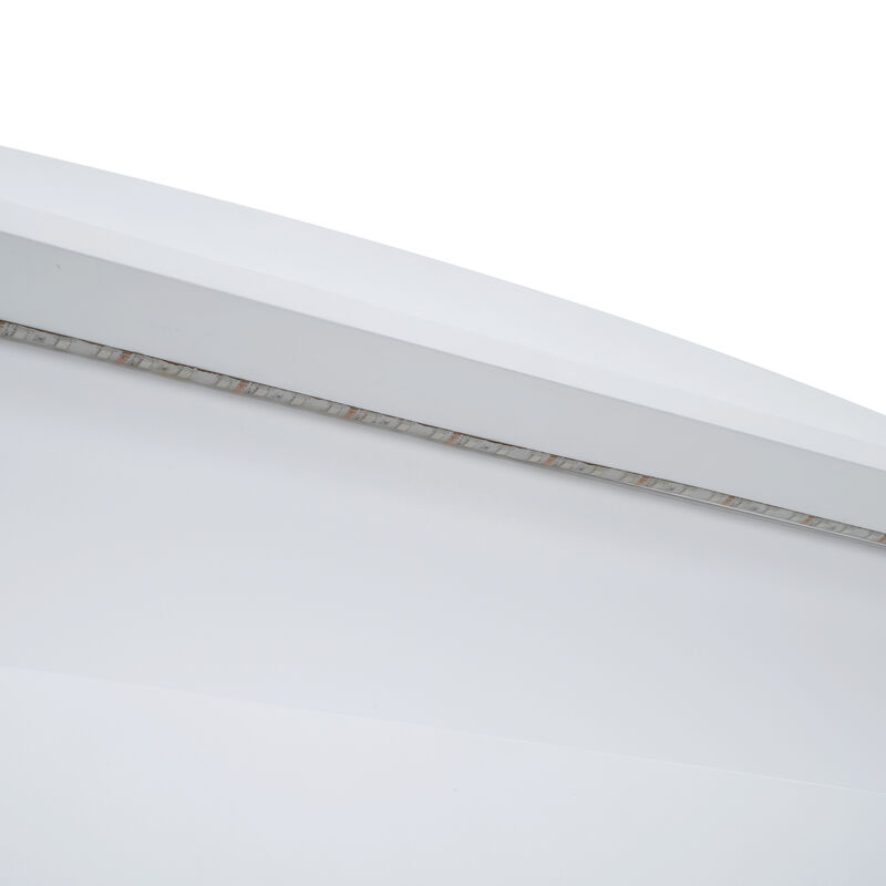 Merax White Platform Bed with LED Headboard, Trundle & Drawers image number 7