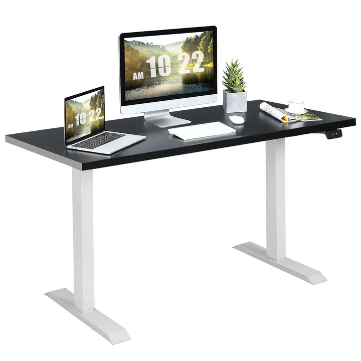 Costway 48'' Electric Sit to Stand Desk Adjustable Standing Workstation w/Control Home Office