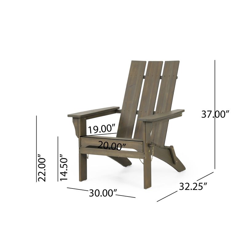 Hivvago Solid Wood Adirondack Chair with Foldable Design image number 2