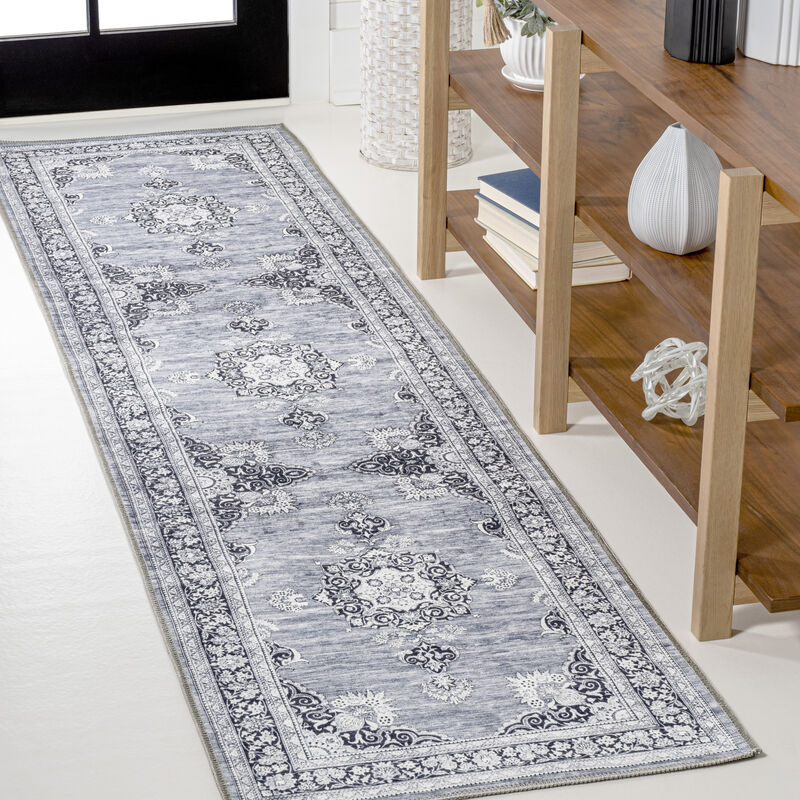 Bausch Bohemian Distressed Chenille Machine-Washable Area Rug