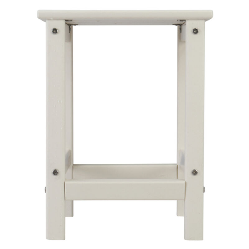 HDPE Square Side Table with Single Layer Design for Home or Garden