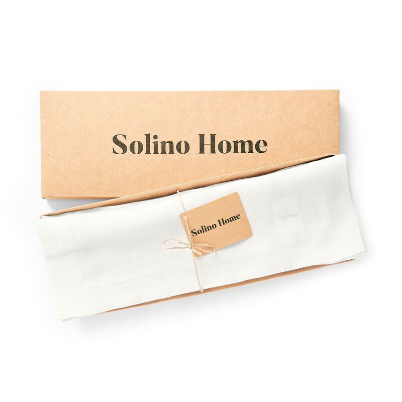 Solino Home Sonoma 100% Linen Placemats &ndash; Set of 6, 14 x 19 in, Machine Washable, Holiday and Everyday Dining