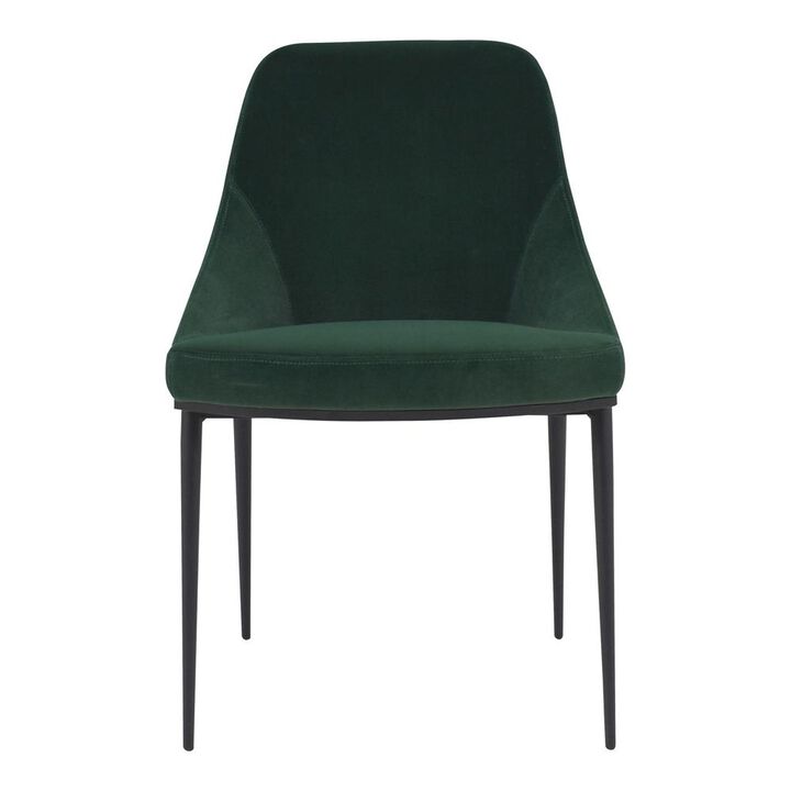 Belen Kox Sedona Dining Chair Green Velvet-Set Of Two