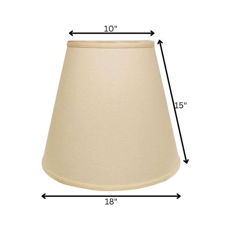 Hivvago 18" Parchment Biege Empire Linen Lampshade