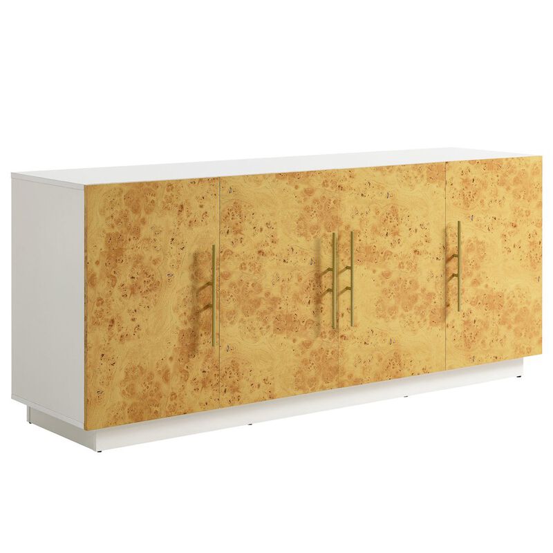 Abel 69 Inch Burl Wood Sideboard Buffet TV Stand image number 0